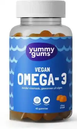 De Online Drogist Yummygums Vegan Omega-3 Gummies 45ST aanbieding