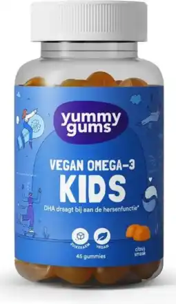 De Online Drogist Yummygums Vegan Omega-3 Kids Gummies 45ST aanbieding