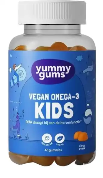 De Online Drogist Yummygums Vegan Omega-3 Kids Gummies 45ST aanbieding