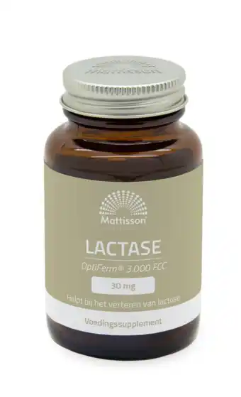 De Online Drogist Mattisson HealthStyle Lactase OptiFerm 3000 FCC Capsules 90CP aanbieding