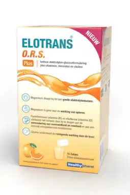 De Online Drogist Healthypharm Elotrans O.R.S. Plus 15ST aanbieding