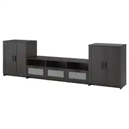IKEA Brimnes Tv-meubel, combi, zwart, 336x41x95 cm aanbieding