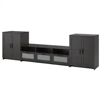 IKEA Brimnes Tv-meubel, combi, zwart, 336x41x95 cm aanbieding