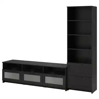 IKEA Brimnes Tv-meubel, combi, zwart, 240x41x190 cm aanbieding