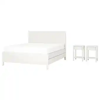 IKEA Tonstad Slaapkamermeubels, set van drie, incl. opbergruimte bed/ecru, 160x200 cm aanbieding