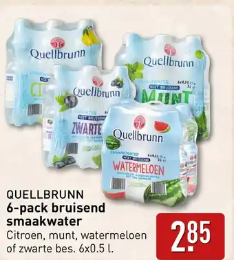 ALDI Quellbrunn 6 pack bruisend smaakwater aanbieding