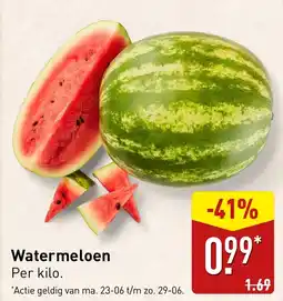ALDI Watermeloen aanbieding