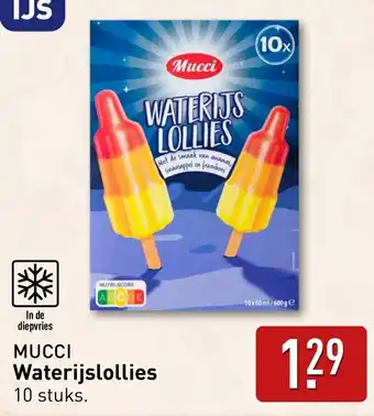ALDI Mucci waterijslollies aanbieding