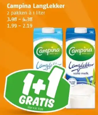 Poiesz Campina LangLekker aanbieding