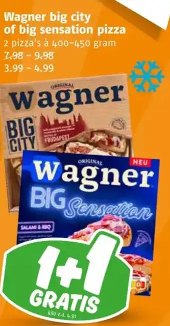 Poiesz Wagner big city of big sensation pizza aanbieding