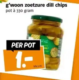 Poiesz G'woon zoetzure dill chips aanbieding