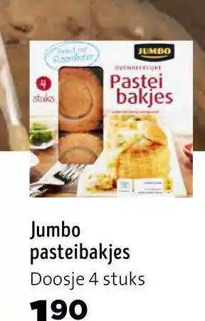 Jumbo Jumbo pasteibakjes aanbieding