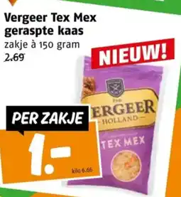 Poiesz Vergeer Tex Mex geraspte kaas aanbieding