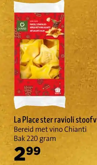 Jumbo La Place ster ravioli stoofvlees Bereid met vino Chianti aanbieding