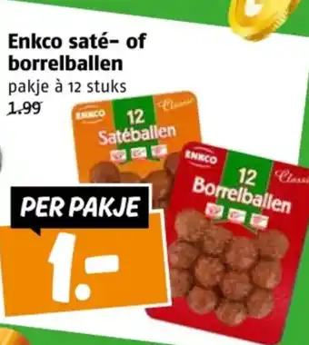 Poiesz Enkco saté of borrelballen aanbieding
