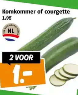 Poiesz Komkommer of courgette aanbieding