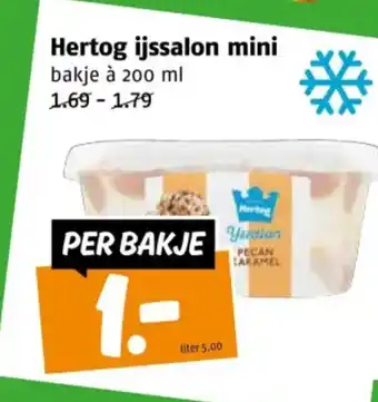 Poiesz Hertog ijssalon mini aanbieding