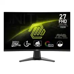 MediaMarkt MSI Mag 27c6x - 27 Inch 1920 X 1080 (full Hd) 1 Ms 250 Hz aanbieding