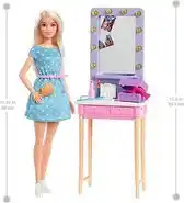 Bol.com Barbie Big City Big Dreams Pop & Malibu Vanity Speelset aanbieding