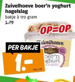 Poiesz Zuivelhoeve boer'n yoghurt hagelslag aanbieding