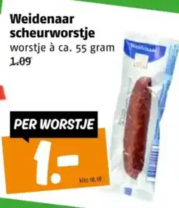 Poiesz Weidenaar scheurworstje aanbieding