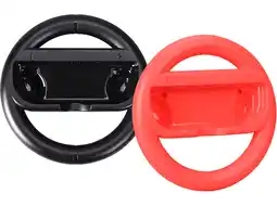 MediaMarkt ISY Ic-5007 Nintendo Switch Racestuurtjes 2 Stuks Zwart/rood aanbieding