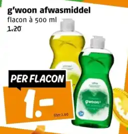 Poiesz G'woon afwasmiddel aanbieding