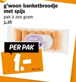 Poiesz G'woon banketbroodje met spijs aanbieding