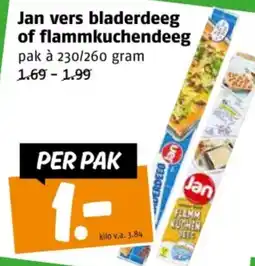 Poiesz Jan vers bladerdeeg of flammkuchendeeg aanbieding