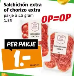 Poiesz Salchichón extra of chorizo extra aanbieding