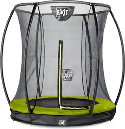 Bol.com EXIT Silhouette inground trampoline ø183cm met veiligheidsnet - groen aanbieding