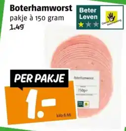 Poiesz Boterhamworst aanbieding