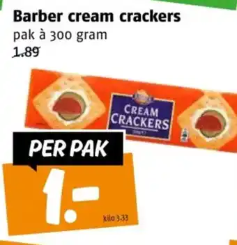 Poiesz Barber cream crackers aanbieding