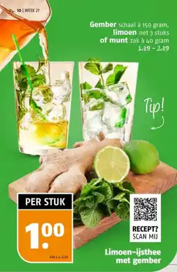 Poiesz Gember , limoen of munt aanbieding
