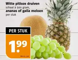Poiesz Witte pitloze druiven, ananas of galia meloen aanbieding