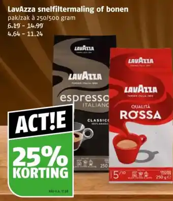 Poiesz LavAzza snelfiltermaling of bonen aanbieding