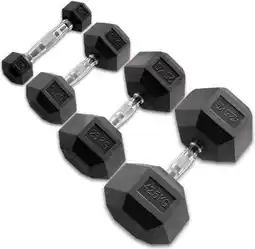 Bol.com Body-Solid Hexagon Rubber Dumbbell - per Paar 42.5 KG Paar aanbieding