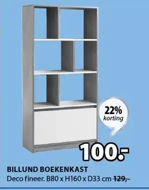 Jysk Billund Boekenkast 80x160x33 cm aanbieding