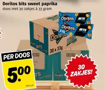 Poiesz Doritos bits sweet paprika aanbieding