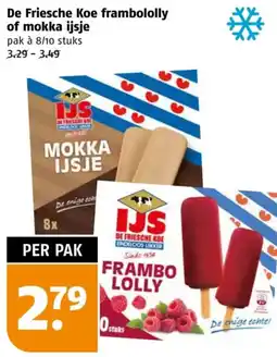 Poiesz De Friesche Koe frambololly of mokka ijsje aanbieding