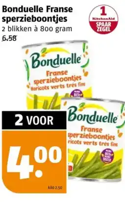 Poiesz Bonduelle Franse sperzieboontjes aanbieding
