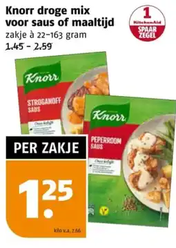 Poiesz Knorr droge mix voor saus of maaltijd aanbieding