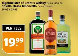 Poiesz Jägermeister of Grant's whisky of Villa Massa limoncello aanbieding
