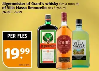 Poiesz Jägermeister of Grant's whisky of Villa Massa limoncello aanbieding