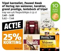Poiesz Tripel karmeliet, Pauwel Kwak of Hertog Jan weizener, karakter, grand prestige, lentebock of tripel aanbieding