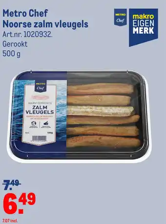 Makro Metro Chef Noorse zalm vleugels aanbieding