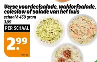 Poiesz Verse voordeelsalade, waldorfsalade, coleslaw of salade van het huis aanbieding