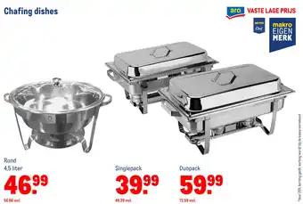 Makro Chafing dishes aanbieding