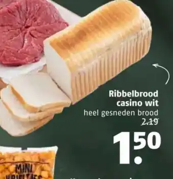 Poiesz Ribbelbrood casino wit aanbieding