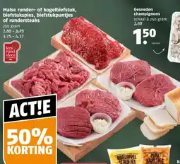 Poiesz Malse runder of kogelbiefstuk, biefstukspies, biefstukpuntjes of rundersteaks aanbieding